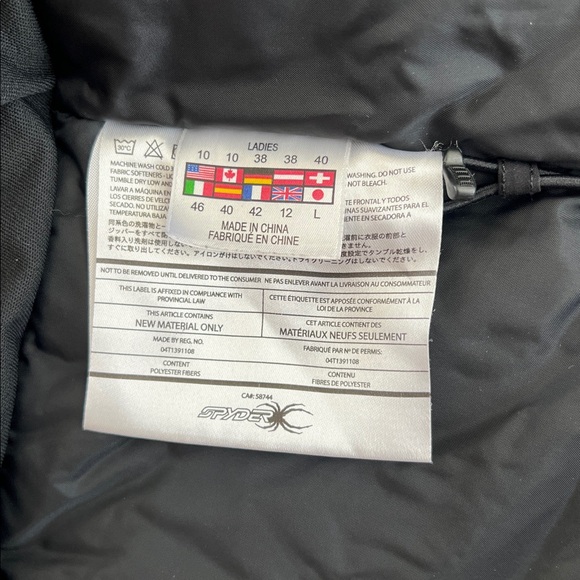 Spyder “Amp” Women's Black and White Ski Jacket size 10 or size M - Picture 8 of 13